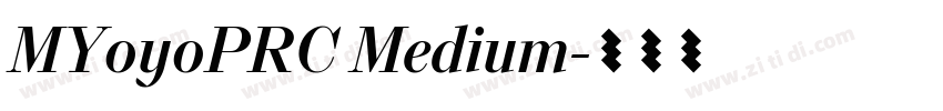 MYoyoPRC Medium字体转换